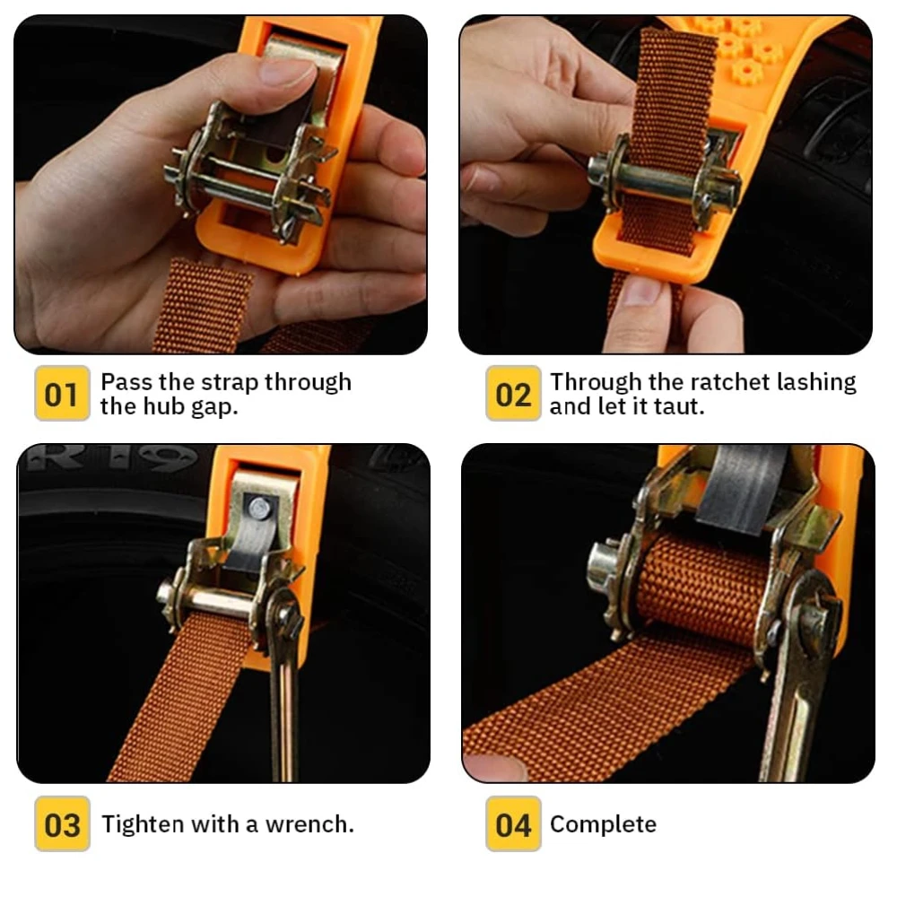 Tire Chains 10pcs Universal Car Snow Chains TPU Wheel Security Chains Adjustable Snow Tire Portable Emergency Traction Mud Chain