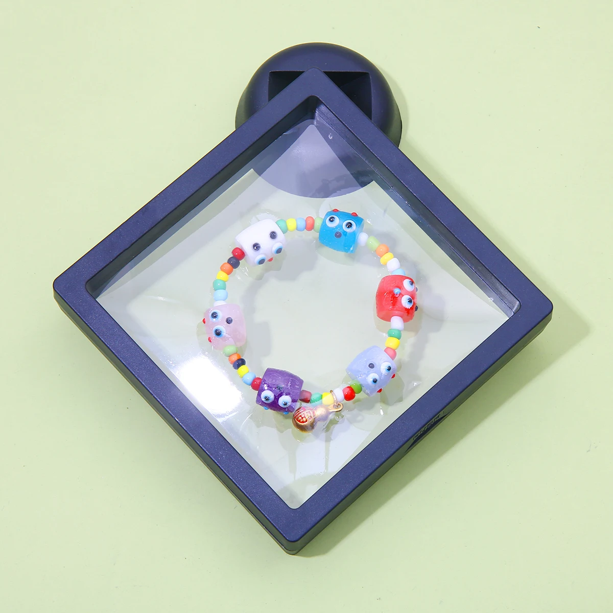 5Pcs 3D Schwimmenden Rahmen Schmuck Display-ständer Schatten Box Ring Anhänger Halter Stein Präsentation Fall Geschenk Box – Detail 1