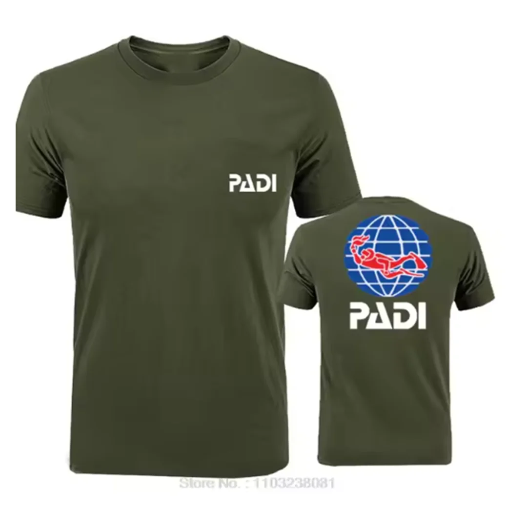 Scuba Driver Padi T-shirt Men's casual quick drying T-shirt hip-hop T-shirt short sleeved top round neck oversized men clothing 3