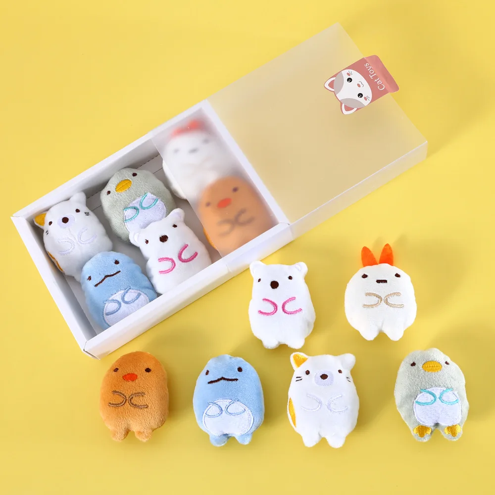 

Cat Catnip Sound Toy With Bell Pet Chewing Toy Bite Resistant Kitten Teeth Cleaning Cat Mint Interactive Toy Pet Supply Gift Box