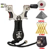 Laser slingshot High Quality Alloy Slingshot Flat Rubber Band Hunting Shooting Outdoor Catapult Hunting Slingshot 1