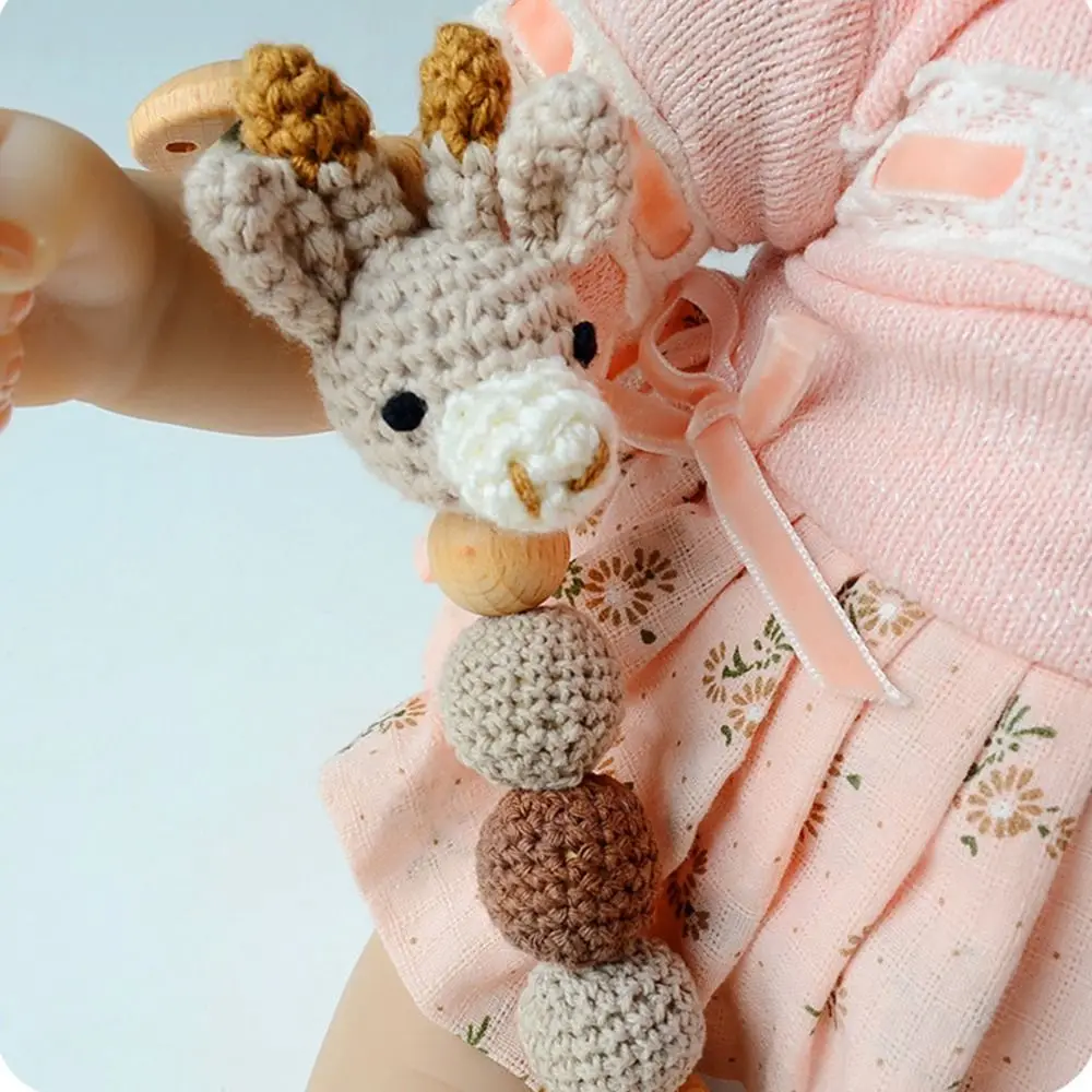 Cartoon Animal With Storage Bag Anti-Drop Teething  Pacifier Holder Dummy Holder  Pacifier Clips Soother Chain