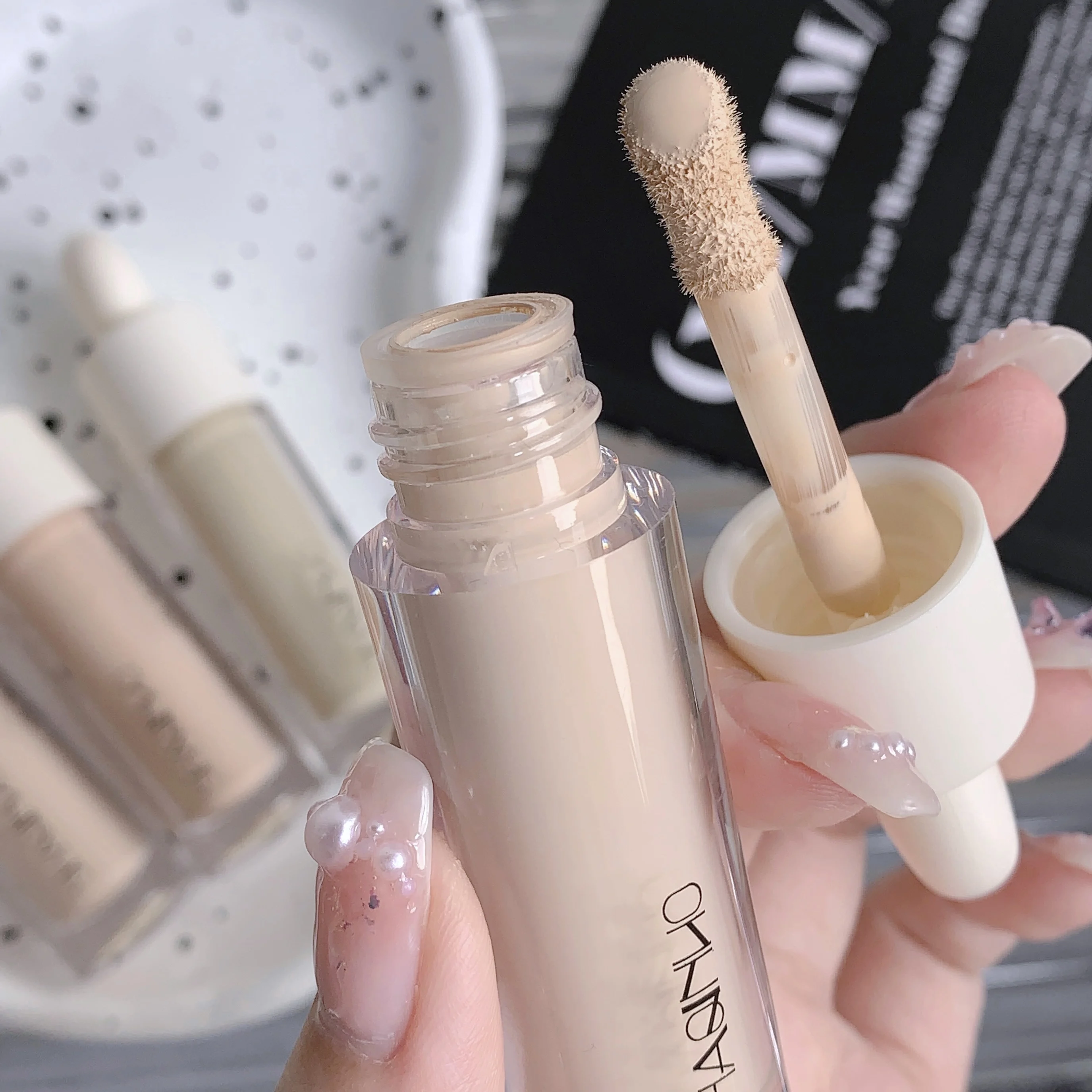 3 Colors Silky Concealer Concealer Cover Acne Marks Spots Dark Eye Circles Face Brightening Skin Whitening Concealer 4
