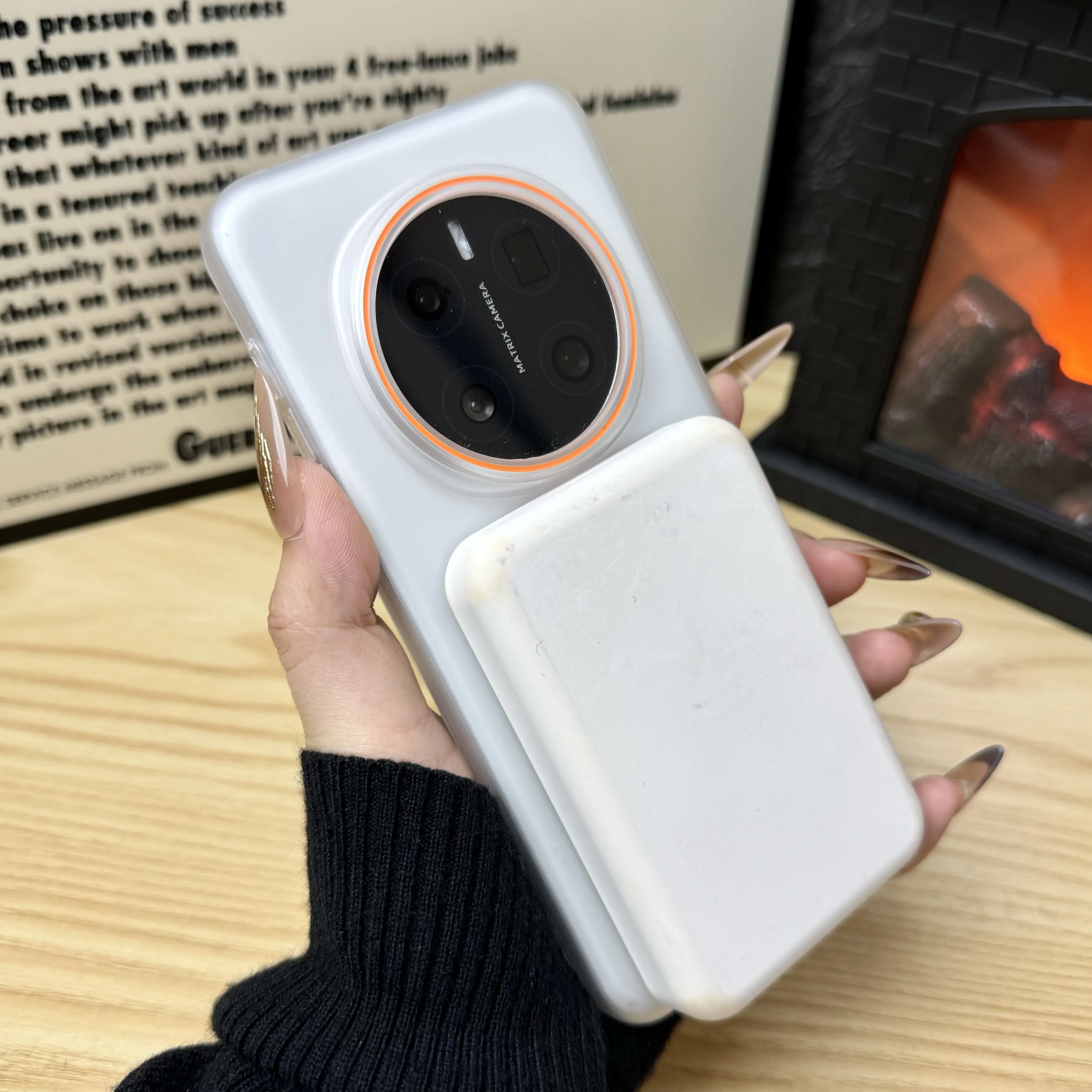 Ultra Thin Frosted Wireless Charging Magnetic Translucent Case