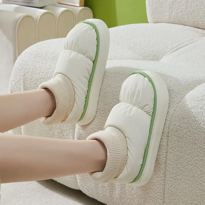 Snow Boots Plush Warm Ankle Boots For Women Mens Winter Shoes Windproof Lightness Down Boots Couples Female Winter Shoes Booties