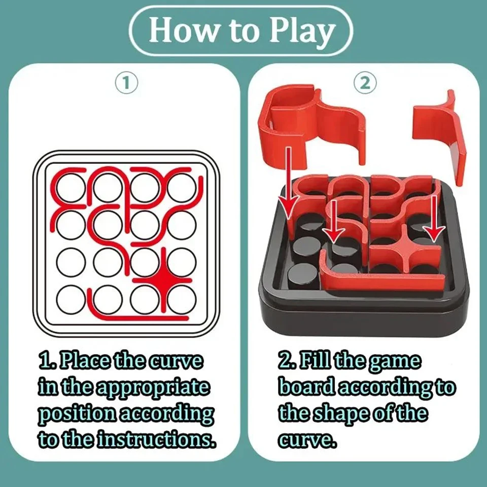 Montessori Puzzle Games for Kids Brain Teaser Puzzles for Kids Adults 3d Mind Games Thinking Develop Creativity for Kids Gift 5