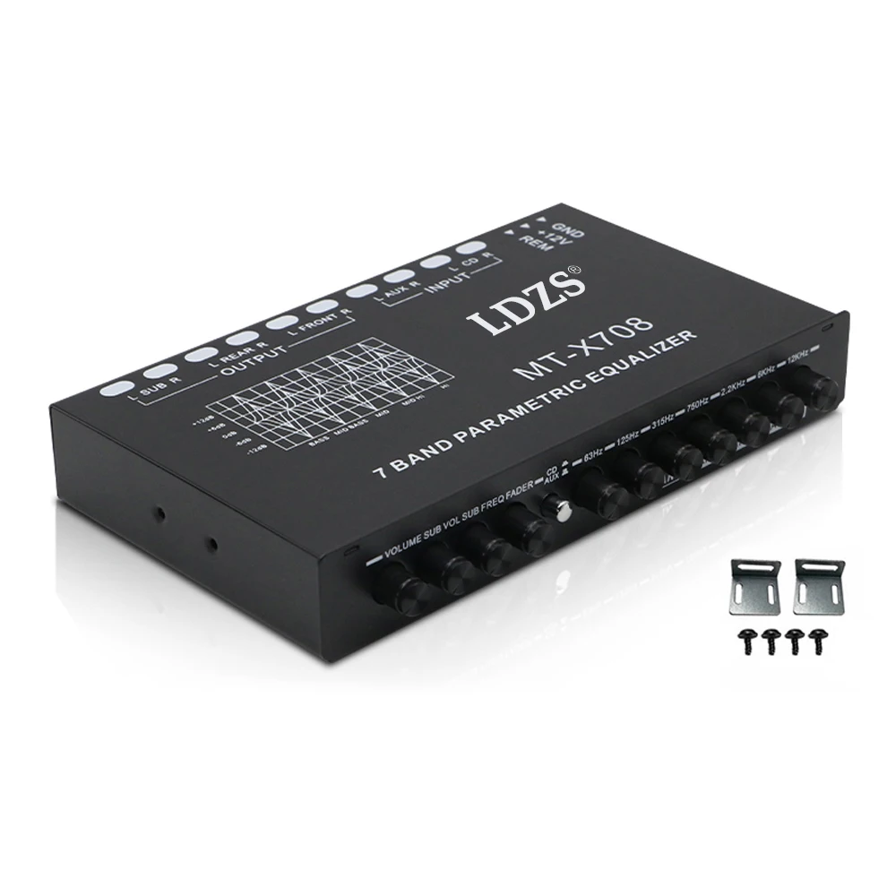 audio equalizer Professional 7 Band Car Multifunctional Audio EQ Tuning Crossover Amplifier Parametric Equalizer