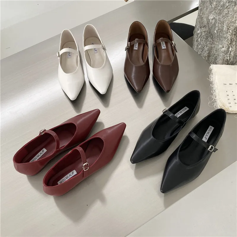 

Повседневная женская обувь, женская обувь с закрытым носком, модная летняя Классическая обувь с круглым носком, новинка 2023 года, Мэри Джейн, однотонная искусственная кожа, на шнуровке, Ru