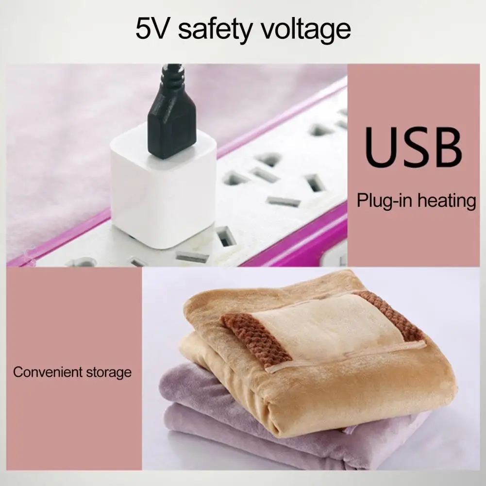 USB Electric Blanket Body Warming Heating Blanket Pocket Knee Heated Blanket  Buckle Double Layer Rapid Thermal Heating Shawl - AliExpress