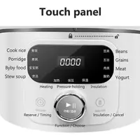 1.8L Multifunctional Programmable Pressure Slow Cooking Pot Non-stick Rice Cooker Stainless Steel Electric Pressure Cooker 220V 2