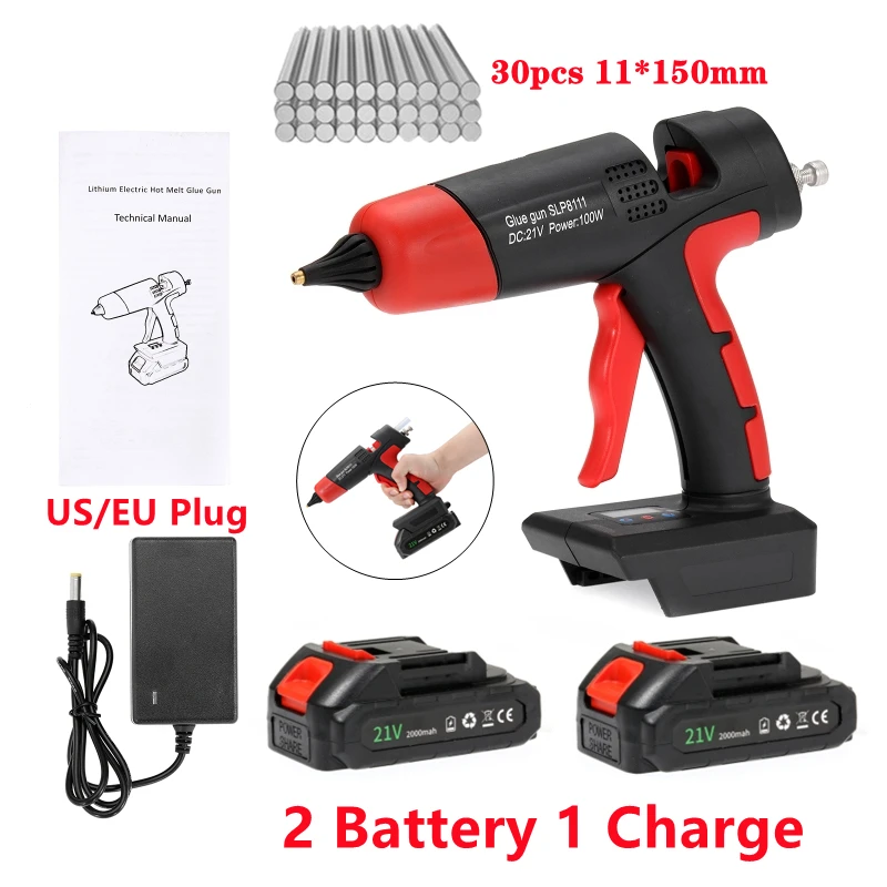 

Rechargeable Cordless Hot Melt Glue Gun 21V Lithium Battery Home DIY Repair Tool Cordless Hot Melt Glue Gun Repair Tool
