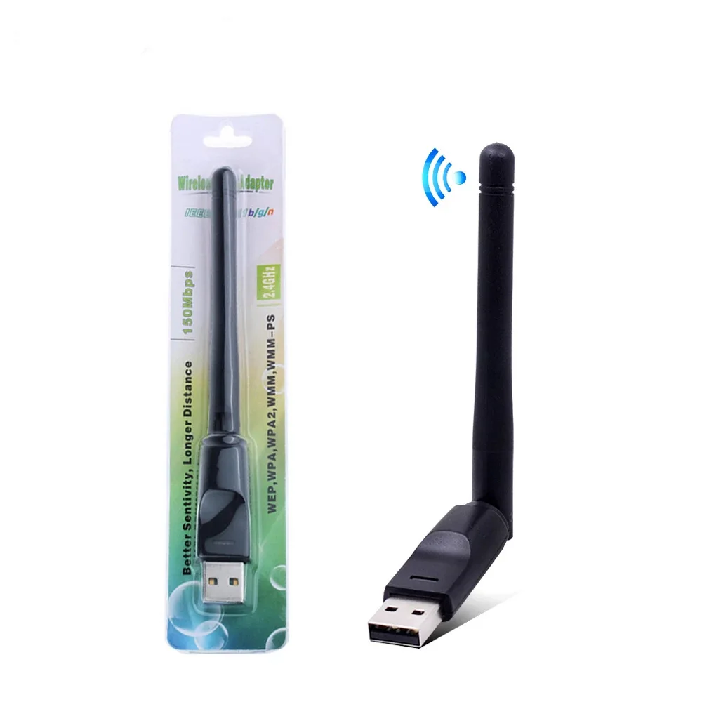 150Mbps USB Wifi Adapter 2.4GHz Antenna USB 802.11n/g/b Ethernet Wi-fi dongle USB Wireless Network Card PC Wifi Receiver Adapter