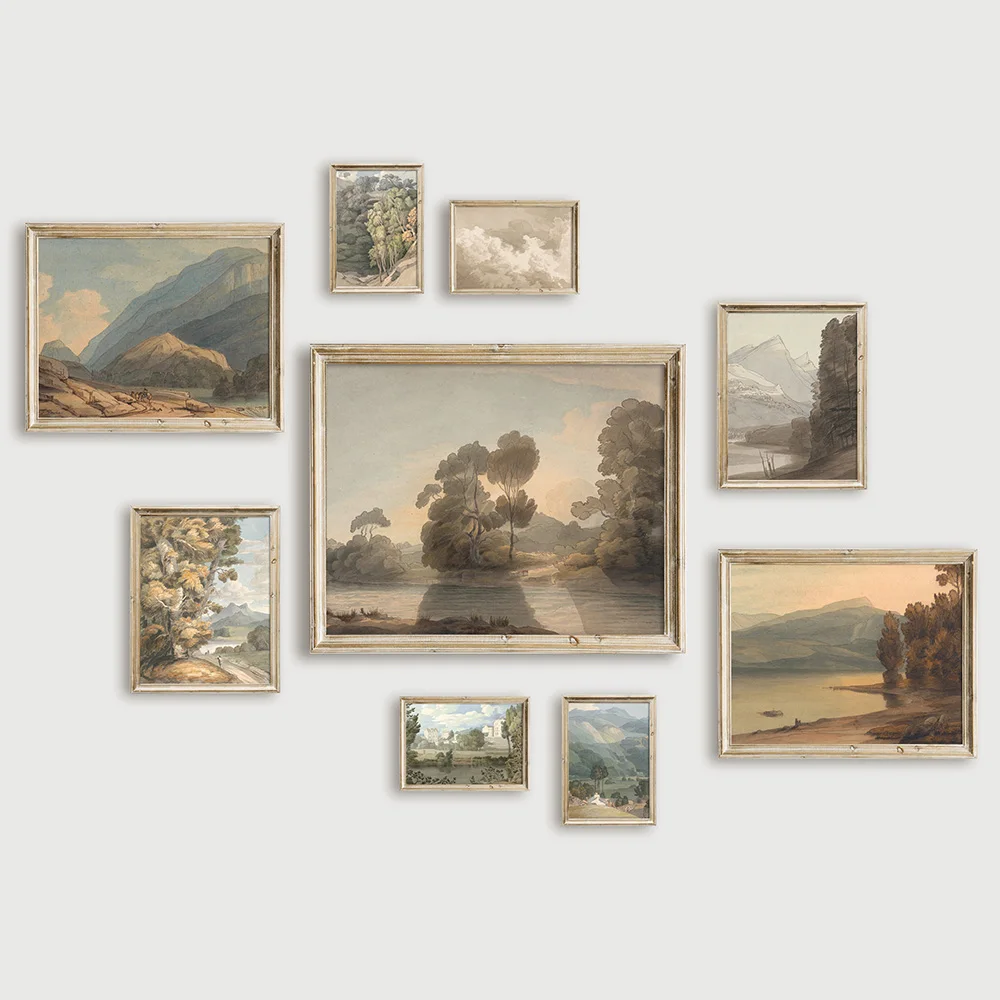 Paesaggio Vintage Canvas Painting Oil Decoration Picture For Living Room Wall Art Poster E Stampe Forest Mountain Pictures