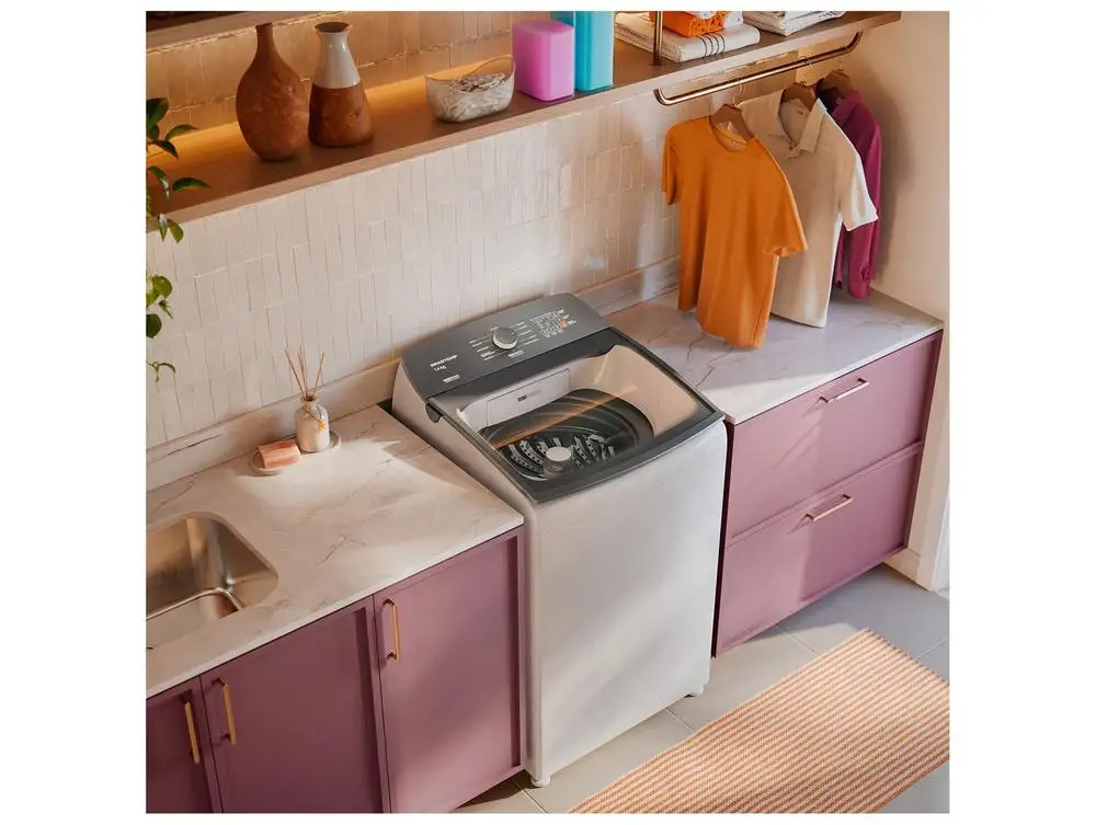 Lavadora de Roupas Brastemp 14kg Cesto Inox 12 Programas de Lavagem Branca BWJ14AB - 110V 6