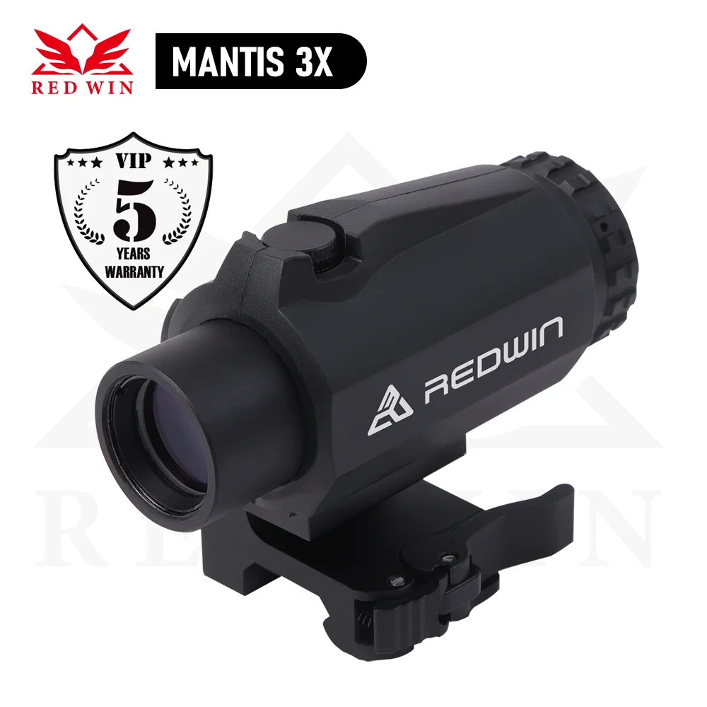 

Red Win Mantis 3x Magnifier Prism Optical System Rubber Armed 1/3 Co-witness Flip-to-Side Picatinny QD Mount fit for AR 15