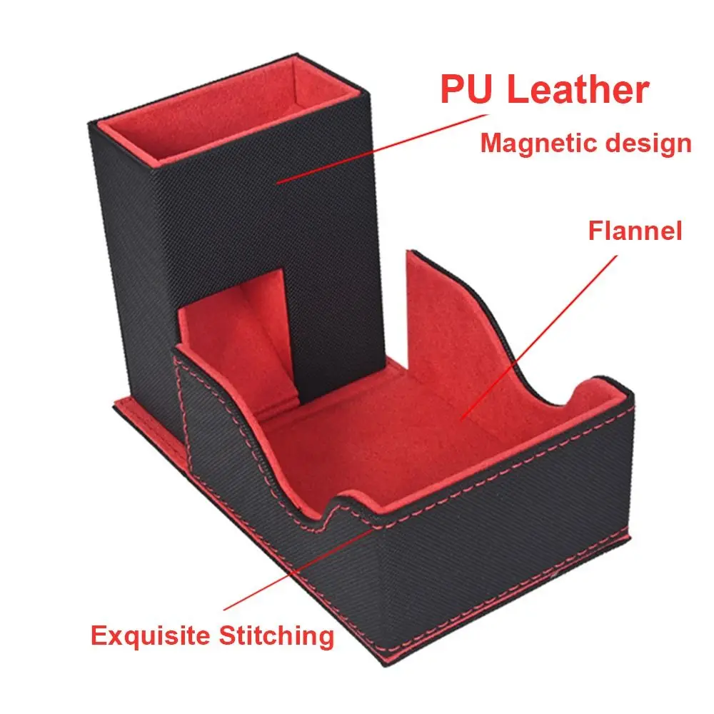Description Picture 6 of itemPortable Foldable Dice Roller Tower PU Leather with Bag Dice Tray Convenient Special Design Dices Box for RPG Table Top Gaming