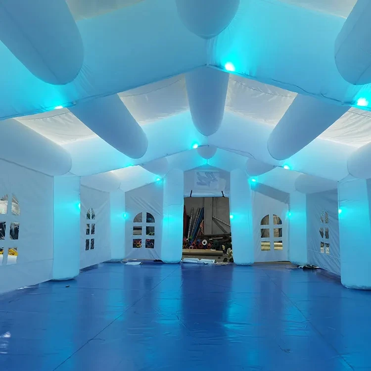 Luxury Outdoor White Inflatable Wedding Tent Large Inflatable Event Tent Square Party Tent House Club With Blower And Led Lights 5
