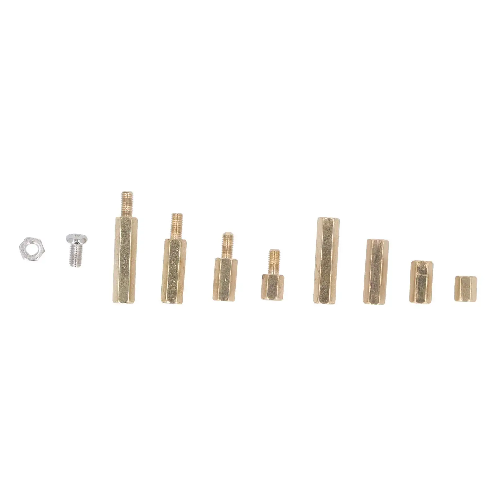120PCS M3 Brass Standoffs & Hex Nuts Assortment Kit for PCB Mounting-Spacer Screws Set