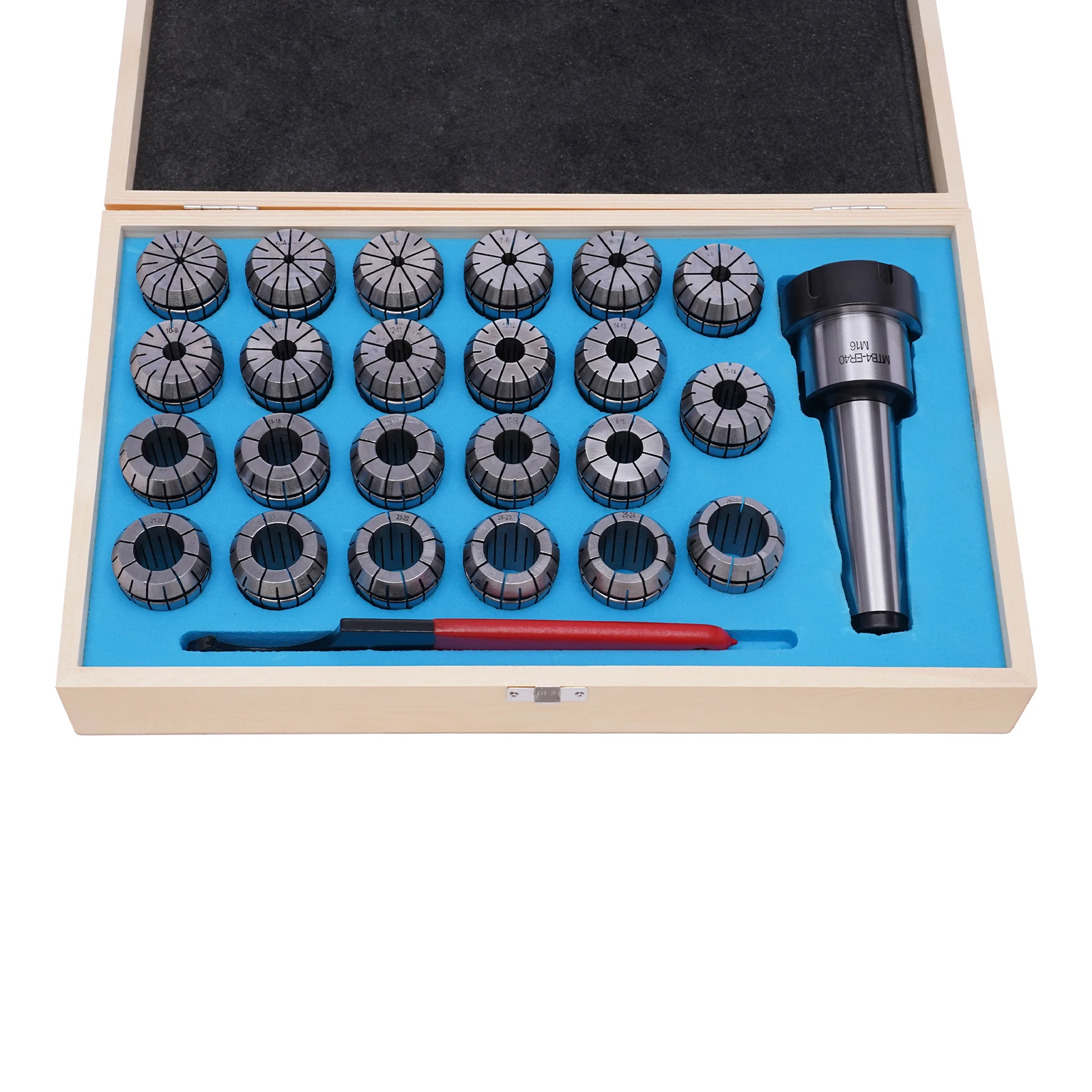 23-teiliges Mk4/mt4 M16 Spannzangenfutter Er40 Ø 4-26 mm Schlüssel für Fräsdrehmaschinen für alle Arten von CNC- und Graviermaschinenausrüstung – Detail 3