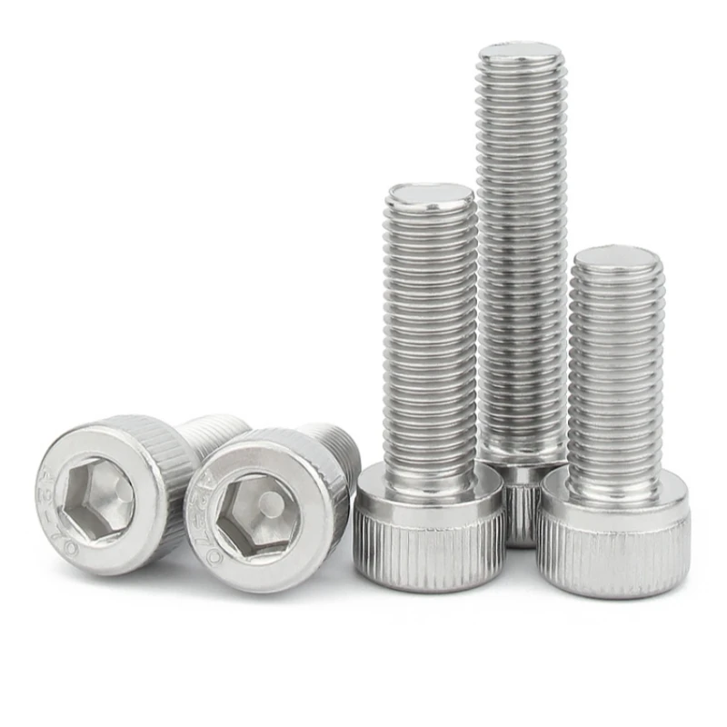 Hexagon Socket Head Cap Screws Fine Thread M6 M8 M10 M12 1-10pcs 304 A2 Stainless Steel Allen Bolts Pitch 0.75/1.0/1.25/1.5mm hexagon socket screw hex socket cap screw stainless steel screws stainless steel screw