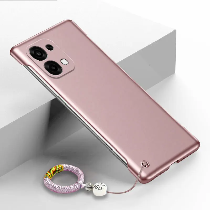 Frameless Slim Matte Hard Back Cover Case with Lucky Ring - ShockProof s
