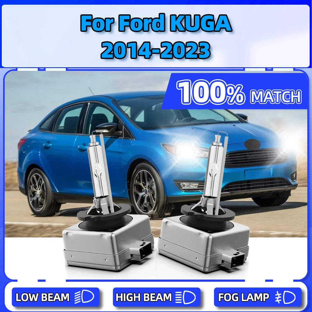 

35W Auto Xenon Headlight Bulbs 20000LM D3S Xenon HID Lights For Ford KUGA 2014 2015 2016 2017 2018 2019 2020 2021 2022 2023