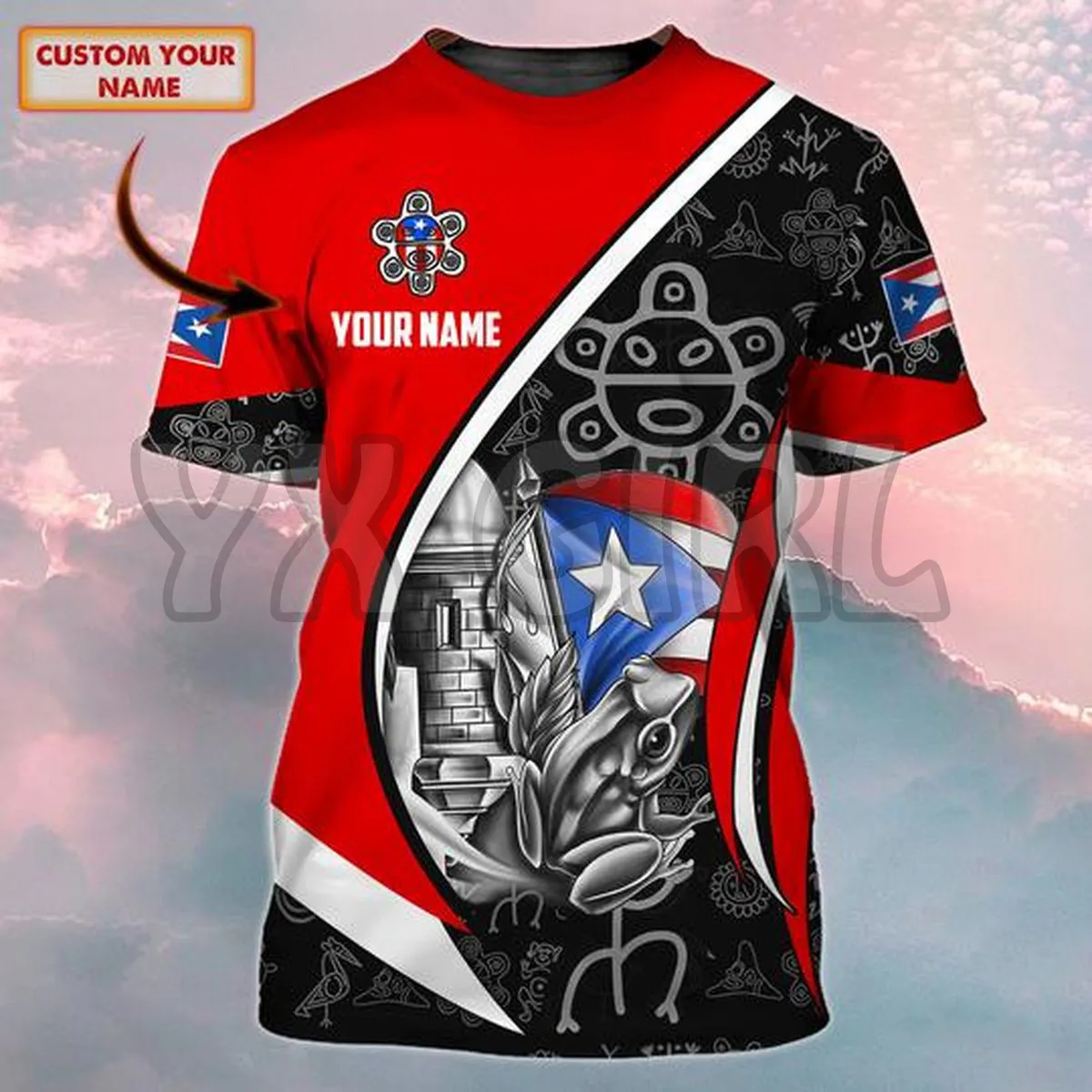 

2022 Summer Fashion Men t shirt Personalized Puerto Rico Flag 3D All Over Printed T Shirts Tee Tops shirts Unisex Tshirt