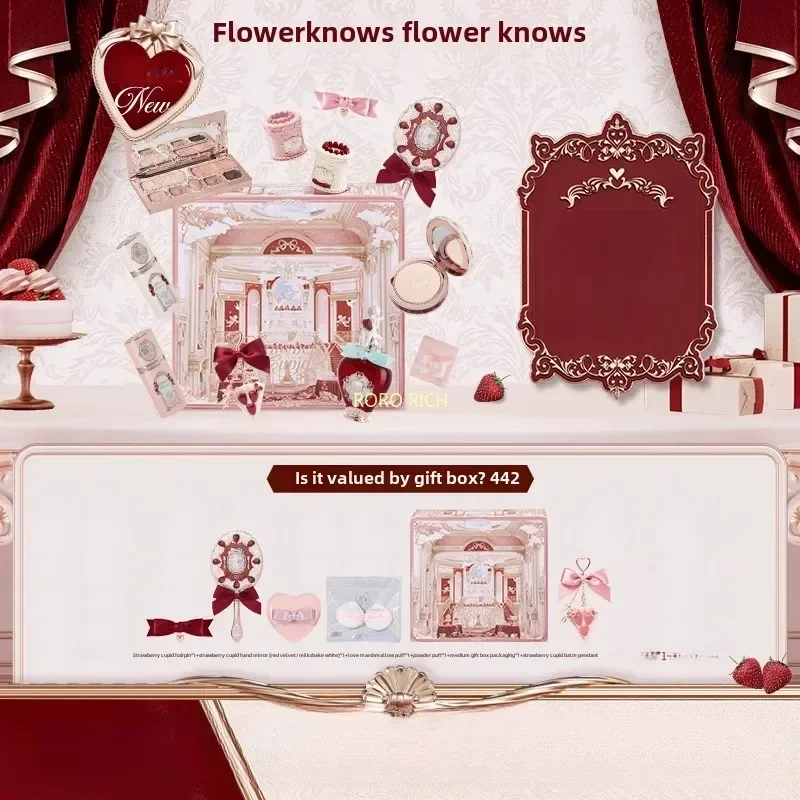 Flower Knows Strawberry Cupid Series Makeup Gif Box Eyeshadow Comprehensive Face Palett Lip Mud Liquid Blush 10 pcs. 2