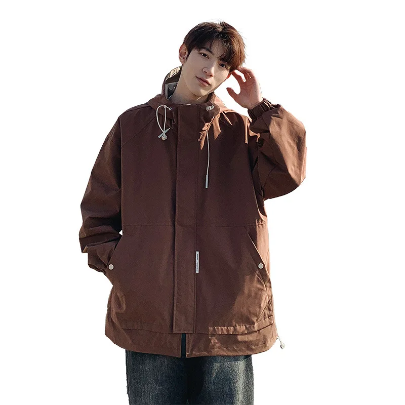 2023 New Couple's Spring Dress Korean Version Loose Net Red Work Clothes Hooded Coat Men's Sports Casual Rush Clothes Trend
