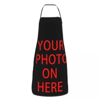 Family Pets Custom DIY Logo Funny Apron Customized Photo Print Adult Unisex Kitchen Chef Bib Tablier Cuisine Cooking Baking 1