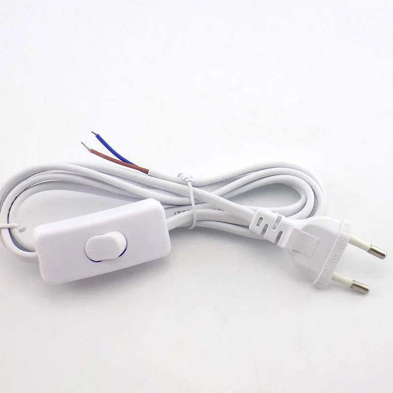 Universal 1.8m Power Cord with On-Off Switch for LED Lighting - EU/US Plug