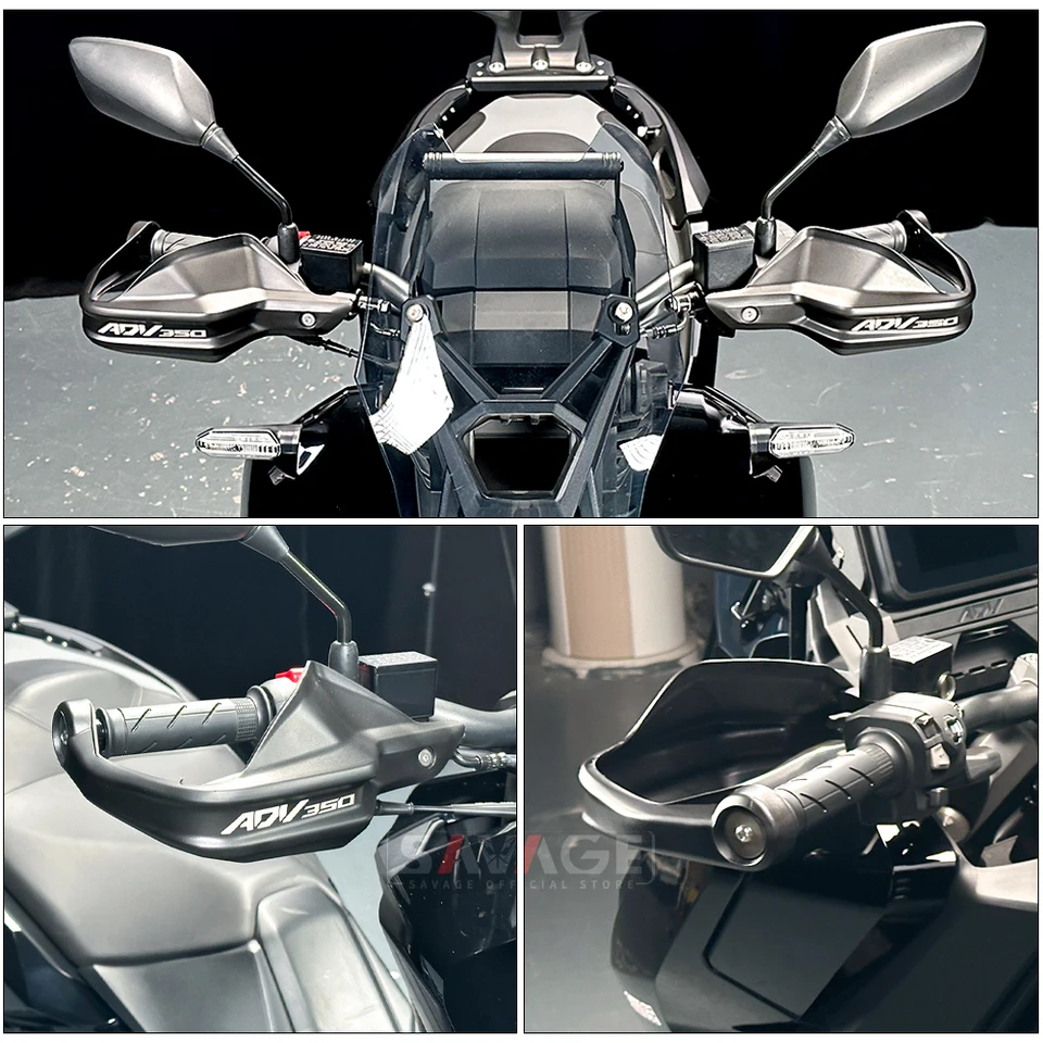 Paramani Manubrio Per Honda ADV350 2022-2023 - Neri, In Nylon, Antivento E Antiproiezione - Foto 10