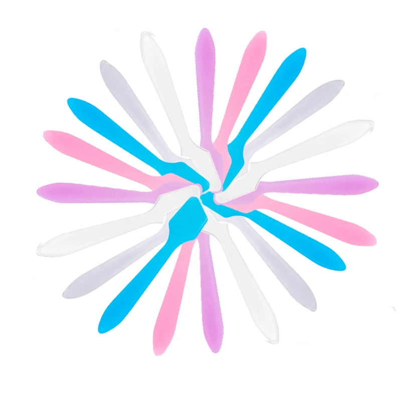 

50Pcs Plastic Cosmetic Make Up Disposable Spatulas Skin Care Facial Cream Mask Spatula Cosmetic Make up Supply Dispensers