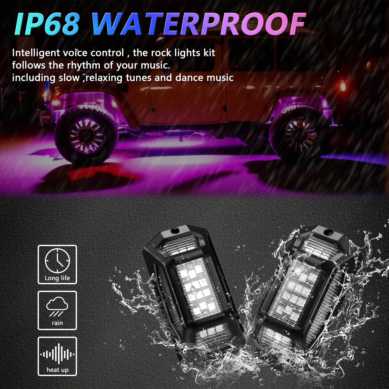 4/6/8 in 1 New LED Car LED Symphony Ambient Light Ambient Holding PCB Flexible