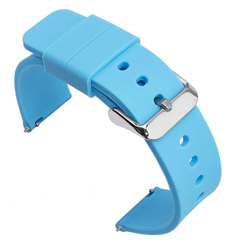 Universal Silicone Rubber Watch Band - Soft, Light, and Versatile Strap