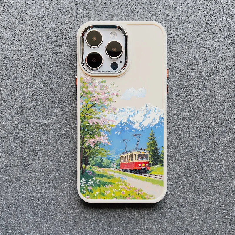 Journey Scenery Bus Silikon-Handyhülle für Telefon 16 15 14 11 Pro Max Plus 13 12 Pro Max X XR XS 8 7 Plus SE2 stoßfeste Abdeckungen – Detail 8