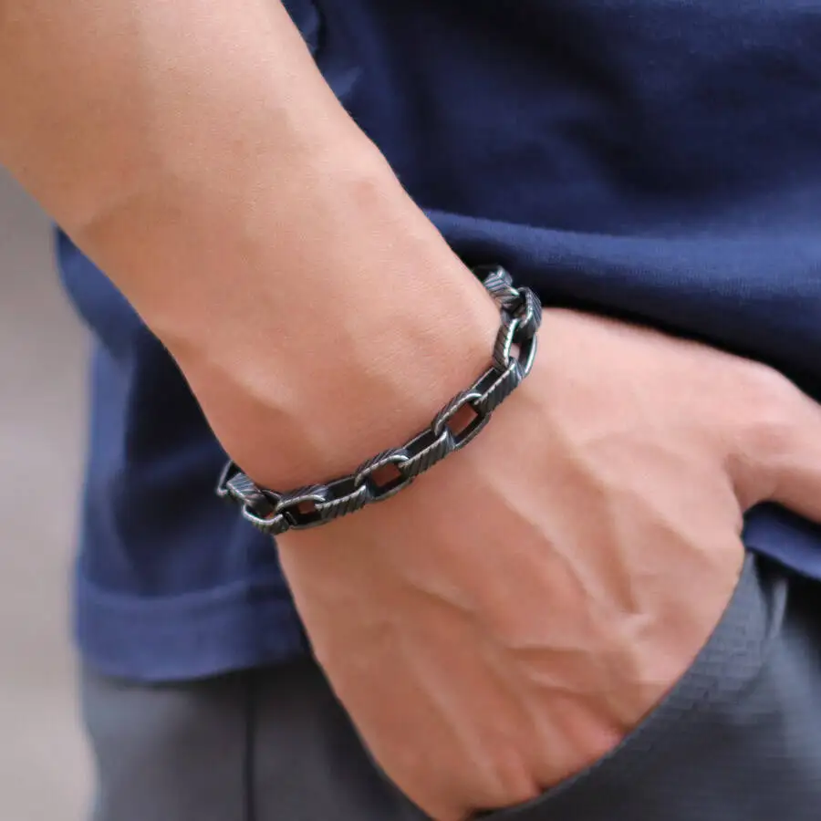 Stainless Steel Chain Link Men Bracelet