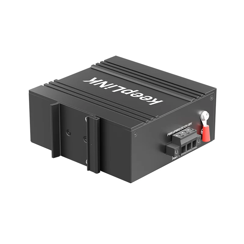 KeepLiNK 산업용 8포트 기가비트 이더넷 스위치 비관리형 플러그 앤 플레이 10/100/1000BASE-T 알루미늄 하우징 IP40