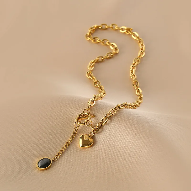 

Accessories for girls Balls choker large chain long stainless steel necklace jewelry for women free shipping