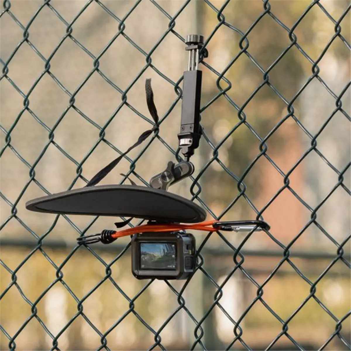 N05R 액션 카메라 펜스 클램프 마운트 DJI 액션 인스타360용 다용도 등반 지원 장치, 액션 카메라 클램프 마운트 펜스 마운트