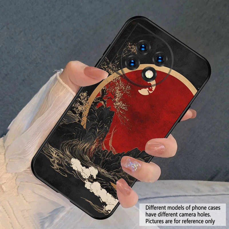Sunset Black River Silicone Soft Phone Case