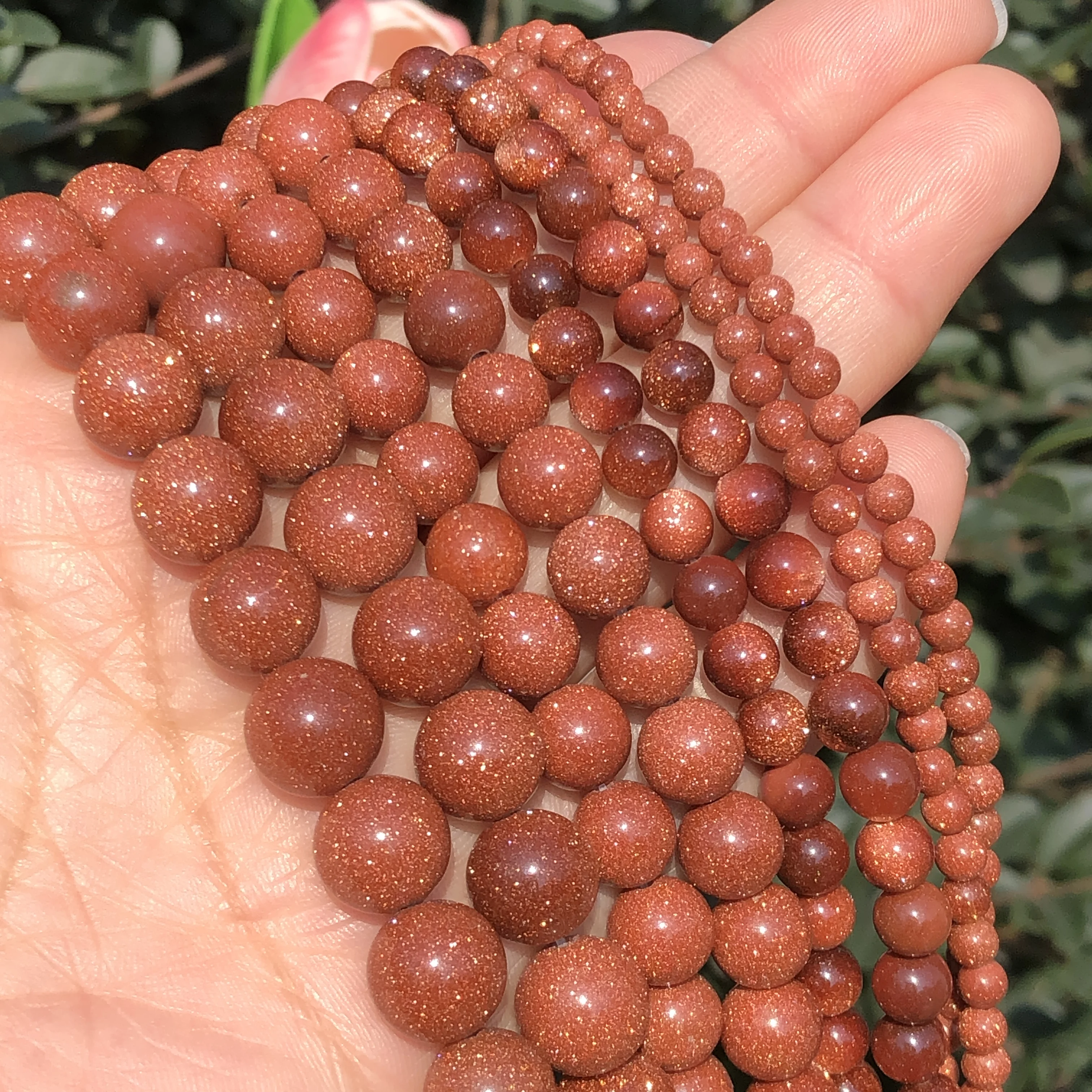 

Натуральный золотой песок, камень, круглые бусины россыпью, 4, 6, 8, 10, 12 мм, каменные бусины для фотоэлементов, аксессуары для рукоделия, 15 дюймов