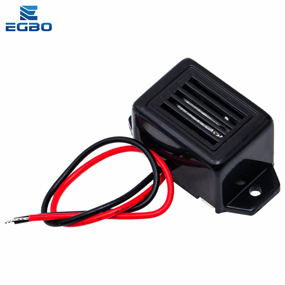 EGBO 미니 전자 알람 부저, DC 12V 85dB, 일정한 톤 하이 퀄리티, 1-10 개