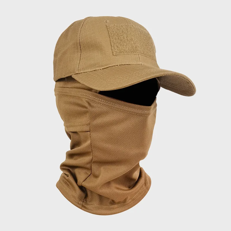 Unisex-Baseballmütze mit Tarnmuster und Gesichtsmaske, taktische Kappe, Kopfbedeckung, Sonnenschutz für Outdoor, Wandern, Angeln, Jagd, Camping – Detail 15