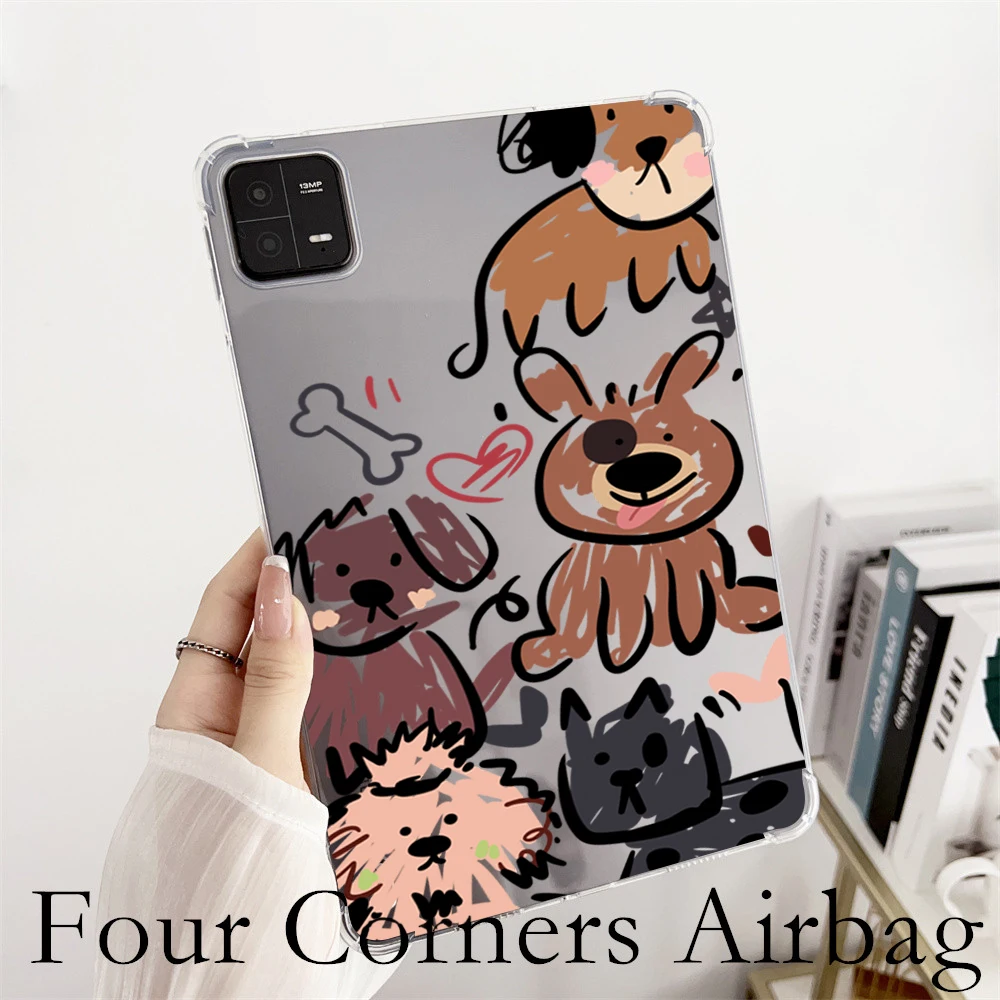 Per Xiaomi Pad 6 Custodia Xiaomi Pad 6 Pro Custodia Divertente Graffiti Dog Soft Cover Per Xiaomi Mi Pad 6 5 Pro Redmi Pad Se 2023 10.6 Custodie