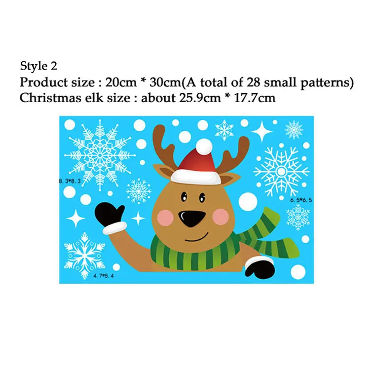 Snowflake Electrostatic Wall Stickers - Festive Window Decorations