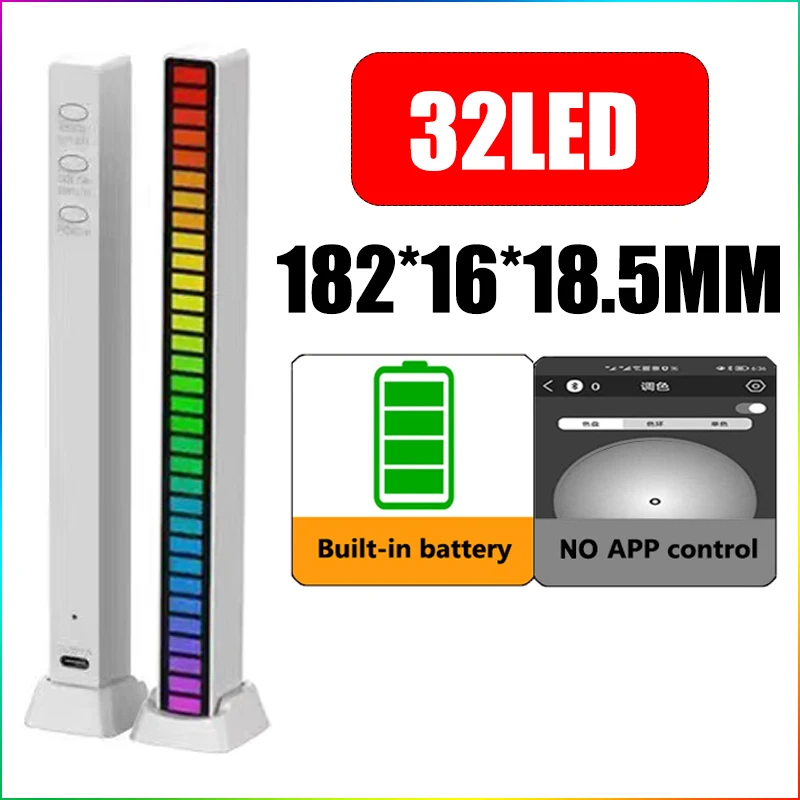 mi motion activated night light 2 NEW 3D Arc RGB Rhythm Light Music Sound Control Lamp LED Strip App Pick Up Voice Activated Color Bar Room Ambient Light Battery wall night light Night Lights