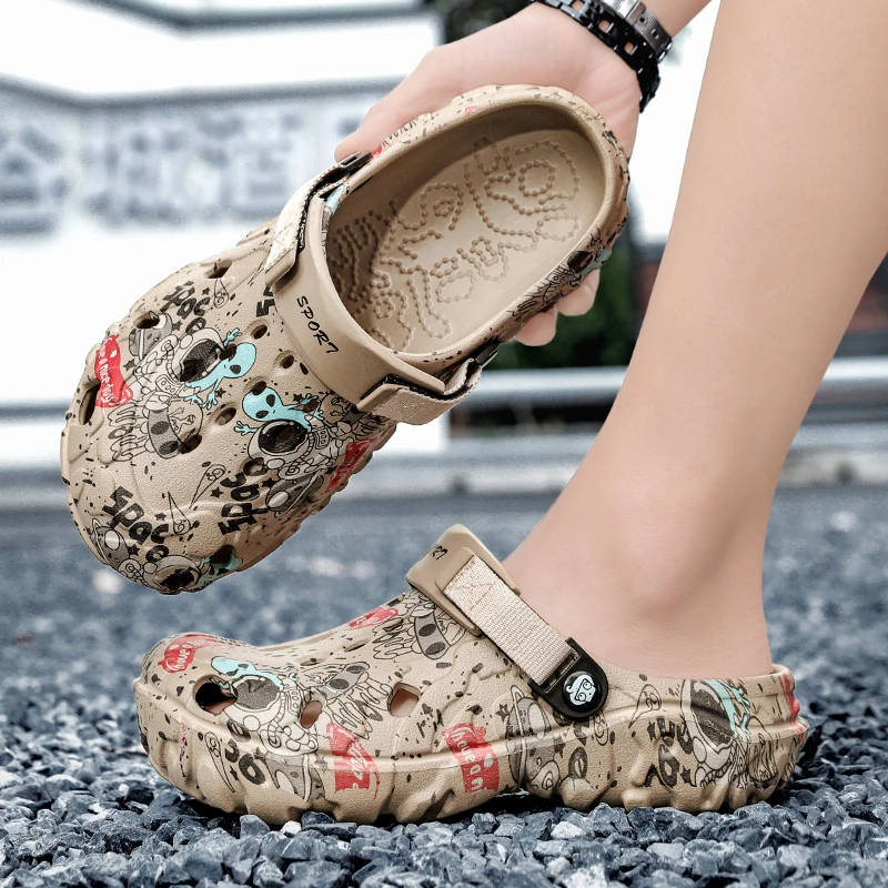 Männer Schuhe Hausschuhe Männer Garten Flache Sandalen Plattform Sandalen Mann Sommer Sandalen Männlichen Turnschuhe Outdoor-Flip-Flops – Detail 16
