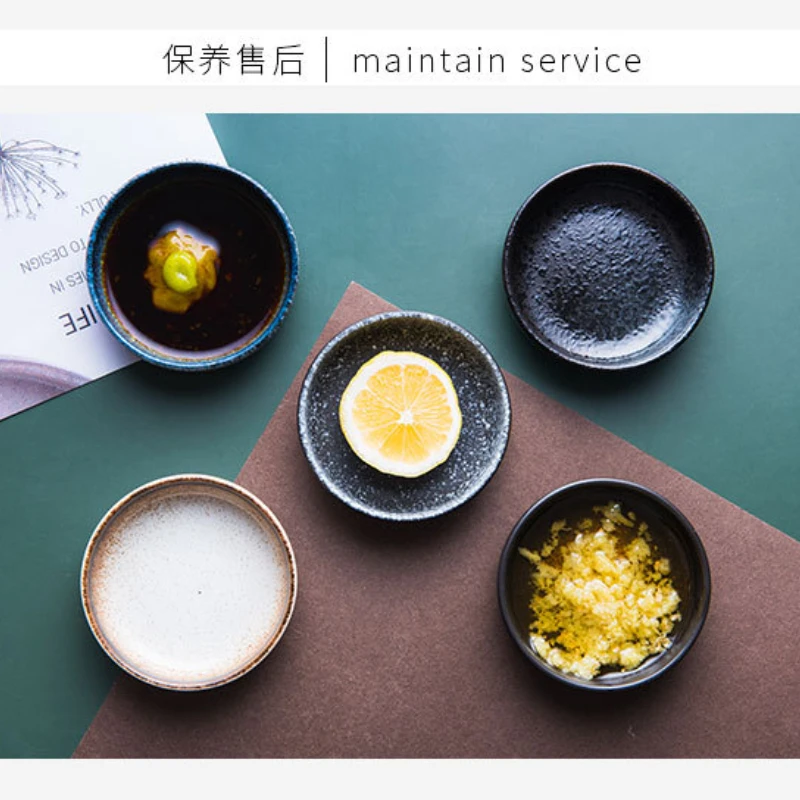 1pcs Seasoning Hot Sauce Dish Cup Ceramic Plate Small Dish Plates Butter Mustard Sushi Vinegar Soy Dishes Kitchen Saucer