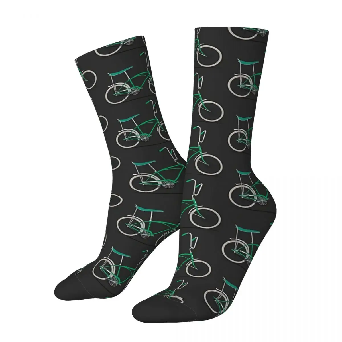 

Happy Men's Socks Wildcat Retro Vintage Harajuku Bicycle Bike Hip Hop Seamless Crew Crazy Sock Gift Pattern Printed